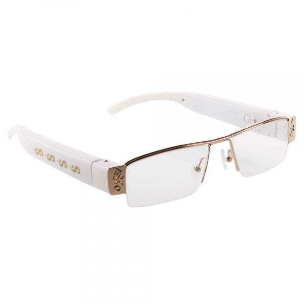 5MP Spy Camera DVR 720P HD Ultra-thin Glasses camera Hidden Eyewear White BC21002605TM