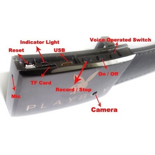 25fps Belt Camera with Voice Control Switch Recording and Manual Video Recording 1.3MP 640*480