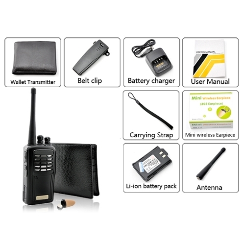 Super Sneak Walkie-talkie Hidden In-Ear Audio Receiver Kit