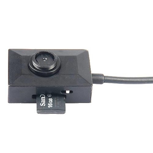 Mini Button Camera with 2 Meters Long Cable Cycle Recording Support 32GB TF Card