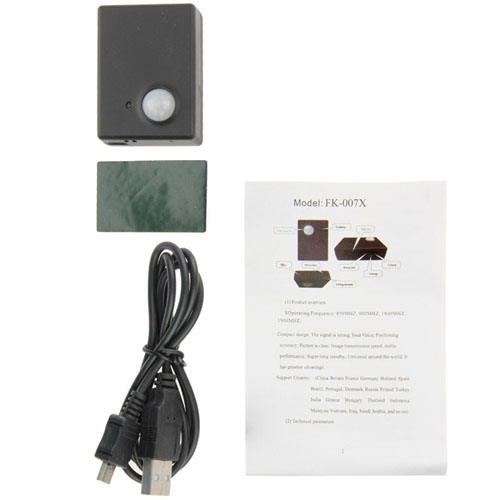Quad-Band GSM Bug Camera Listening Deviece Alarm MMS Monitor With PIR Infrared Sensor Motion Detector