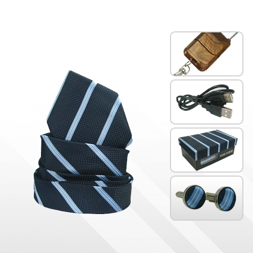 Fashionable Tie DVR Video Spy Camera and Audio Recorder with Wireless Remote