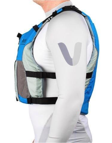 NEW- V3 OCEAN RACING PFD- CYAN-GREY