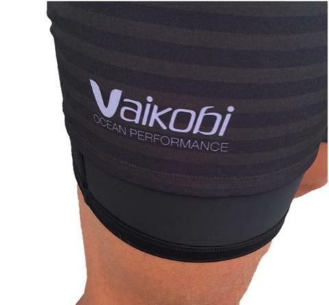 NEW-VAIKOBI PADDLE BOARD SHORTS-BLACK/GREY