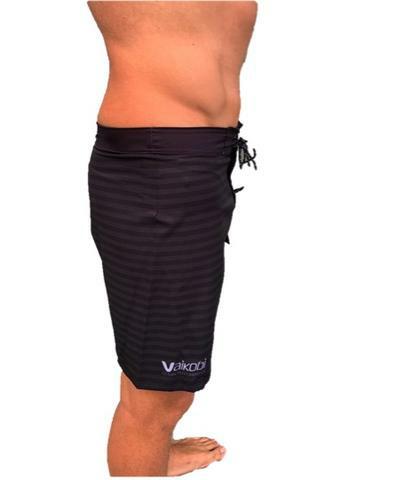 NEW-VAIKOBI PADDLE BOARD SHORTS-BLACK/GREY