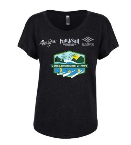 GDWC - WOMEN'S VIENTO TEE- VINTAGE BLACK 00177
