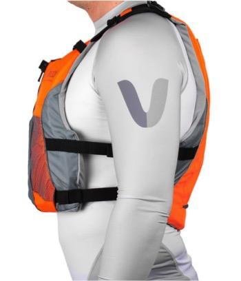 NEW- V3 OCEAN RACING PFD- FLURO ORANGE- GREY