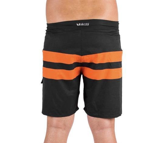 NEW-VAIKOBI PADDLE BOARD SHORTS- BLACK/ ORANGE