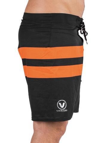 NEW-VAIKOBI PADDLE BOARD SHORTS- BLACK/ ORANGE