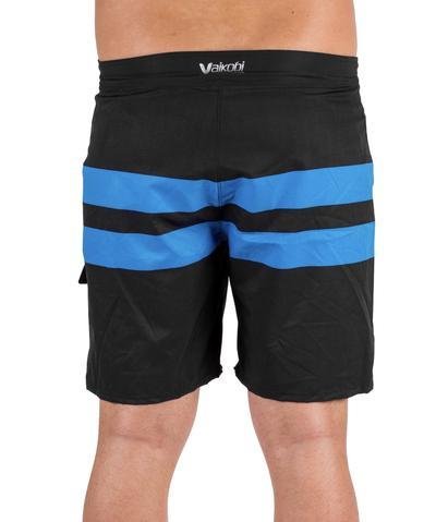 NEW-VAIKOBI PADDLE BOARD SHORTS- BLACK/ CYAN