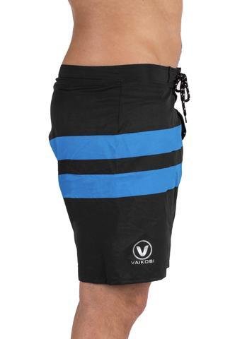 NEW-VAIKOBI PADDLE BOARD SHORTS- BLACK/ CYAN