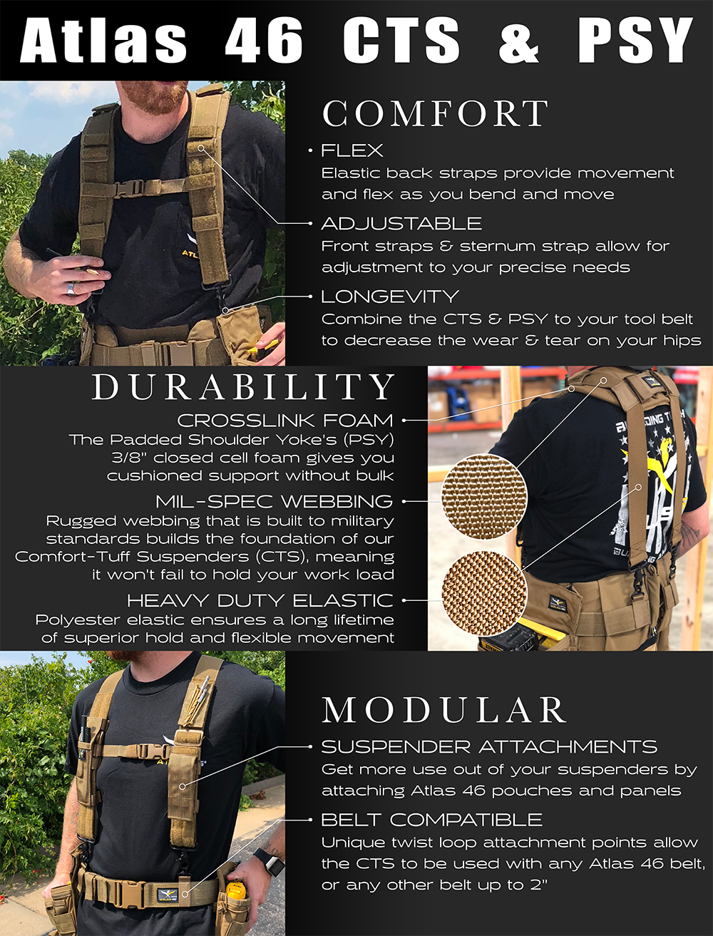 24 7 Comfort Tuff Suspenders Heavy Duty