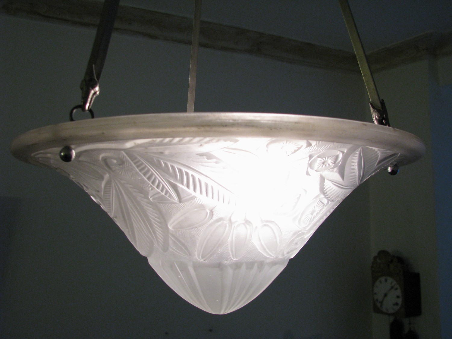 Deckenlampe Daum Nancy Lorrain Um 1930 Frankreich French Ceiling Light Art Deco