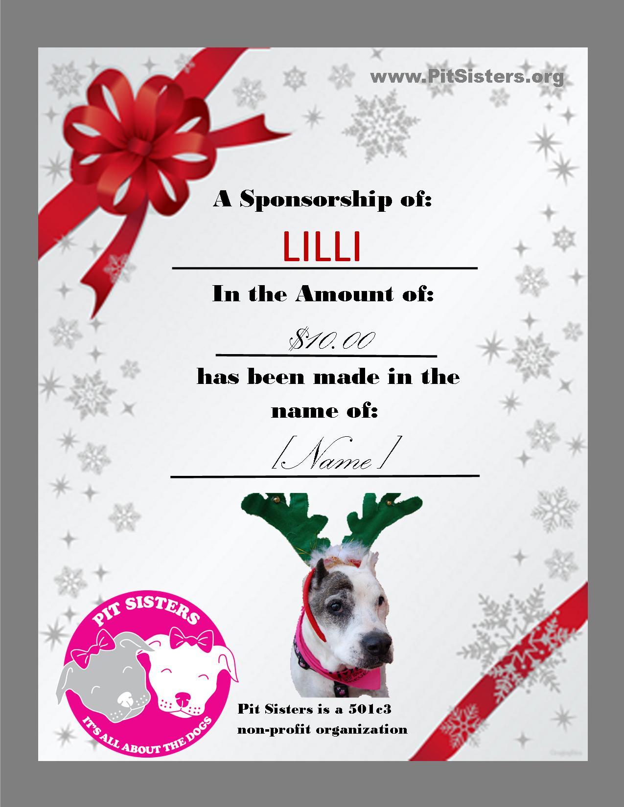 Dog Sponsorship Gift