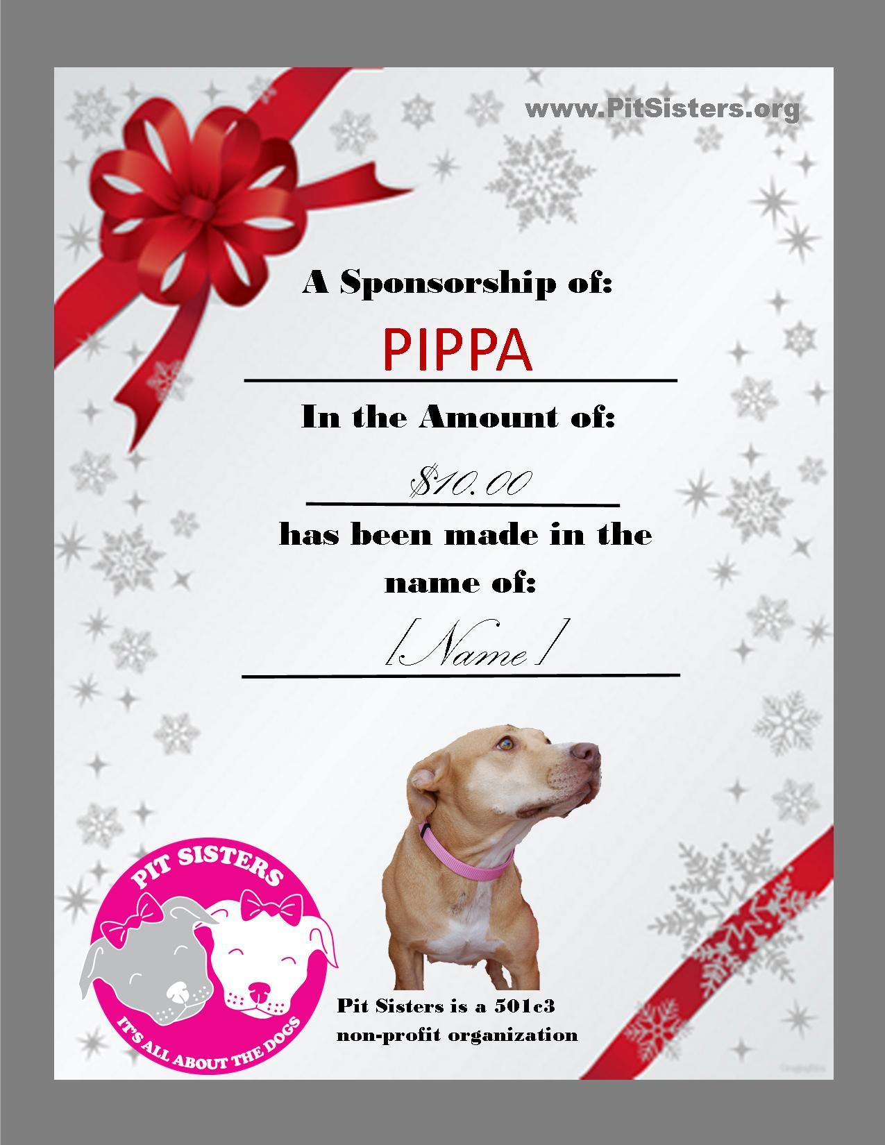 Dog Sponsorship Gift