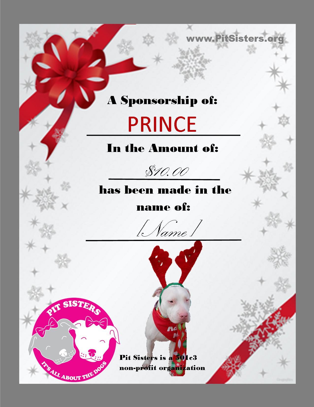 Dog Sponsorship Gift
