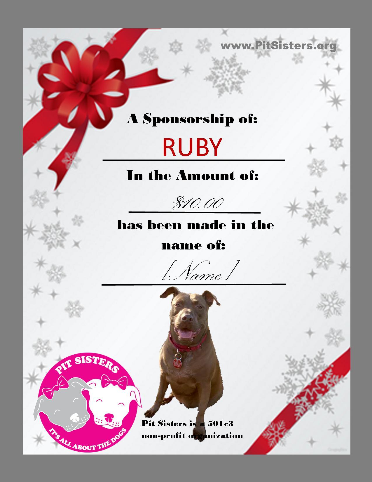 Dog Sponsorship Gift