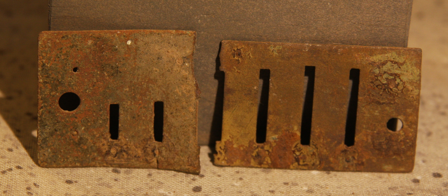 JUST ADDED ON 5/2 - THE BATTLE OF GETTYSBURG / AREA BEHIND THE ROUND TOPS - Two Pieces of Harmonica Reeds
