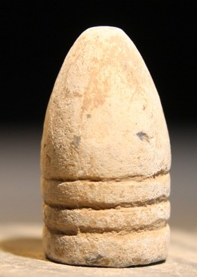 JUST ADDED ON 5/15 - THE BATTLE OF GETTYSBURG / EMMITSBURG ROAD JUST SOUTH OF THE POSITION HELD BY LAW'S BRIGADE - .58 Caliber Bullet - Possibly Nose Cast JUST ADDED ON 5/15 - THE BATTLE OF GETTYSBURG / EMMITSBURG ROAD JUST SOUTH OF THE POSITION HELD BY LAW'S BRIGADE - .58 Caliber Bullet - Possibly Nose Cast