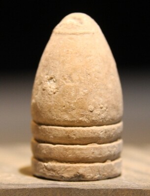 JUST ADDED ON 6/12 - THE BATTLE OF GETTYSBURG / EMMITSBURG ROAD JUST SOUTH OF THE POSITION HELD BY LAW'S BRIGADE - .58 Caliber Bullet - Odd Ring Around the Nose JUST ADDED ON 6/12 - THE BATTLE OF GETTYSBURG / EMMITSBURG ROAD JUST SOUTH OF THE POSITION HELD BY LAW'S BRIGADE - .58 Caliber Bullet - Odd Ring Around the Nose