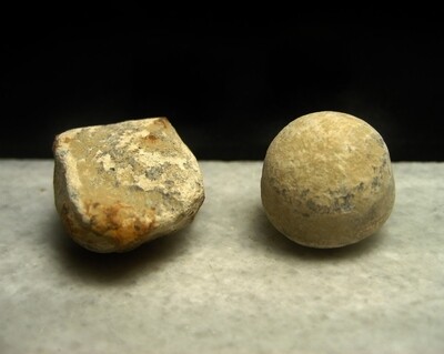 JUST ADDED ON 9/19 - THE BATTLE OF MALVERN HILL / AREA OF MAGRUDER'S ADVANCE - Irregular Case Shot and .69 Caliber Musket Ball from Buck & Ball Round - Found April 27, 1963 JUST ADDED ON 9/19 - THE BATTLE OF MALVERN HILL / AREA OF MAGRUDER'S ADVANCE - Irregular Case Shot and .69 Caliber Musket Ball from Buck & Ball Round - Found April 27, 1963