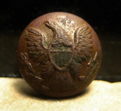 JUST ADDED ON 9/19 - MCPHERSON'S WOODS / THE BATTLE OF GETTYSBURG / RECOVERED BY SYDNEY KERKSIS - Nice Eagle Coat Button - Recovered in October, 1959 JUST ADDED ON 9/19 - MCPHERSON'S WOODS / THE BATTLE OF GETTYSBURG / RECOVERED BY SYDNEY KERKSIS - Nice Eagle Coat Button - Recovered in October, 1959