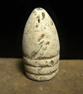 JUST ADDED ON 10/30 - SOUTHWEST OF GETTYSBURG HOSPITAL / PICKETT'S CHARGE / ROSENSTEEL COLLECTION - .58 Caliber Bullet - Nose Cast - Confederate JUST ADDED ON 10/30 - SOUTHWEST OF GETTYSBURG HOSPITAL / PICKETT'S CHARGE / ROSENSTEEL COLLECTION - .58 Caliber Bullet - Nose Cast - Confederate