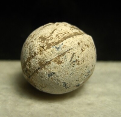 JUST ADDED ON 12/11 - SOUTHWEST OF GETTYSBURG HOSPITAL / PICKETT'S CHARGE / ROSENSTEEL COLLECTION - Lead Case Shot from an Artillery Shell with Mold Line JUST ADDED ON 12/11 - SOUTHWEST OF GETTYSBURG HOSPITAL / PICKETT'S CHARGE / ROSENSTEEL COLLECTION - Lead Case Shot from an Artillery Shell with Mold Line