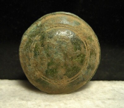 JUST ADDED ON 1/8 - THE BATTLE OF ANTIETAM / SMOKETOWN ROAD NEAR THE EAST WOODS - Brass Artifact - Unknown - Small Rosette or Leather Decoration? Button? found in the Early 1970s JUST ADDED ON 1/8 - THE BATTLE OF ANTIETAM / SMOKETOWN ROAD NEAR THE EAST WOODS - Brass Artifact - Unknown - Small Rosette or Leather Decoration? Button? found in the Early 1970s