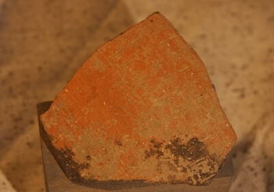 JUST ADDED ON 1/15 - ANCIENT ROMAN EMPIRE / ARCHAEOLOGICAL DIG NEAR TOWCESTER, ENGLAND - A Fragment of Roman Pottery with Design - from an Archaeologist's Collection JUST ADDED ON 1/15 - ANCIENT ROMAN EMPIRE / ARCHAEOLOGICAL DIG NEAR TOWCESTER, ENGLAND - A Fragment of Roman Pottery with Design - from an Archaeologist's Collection