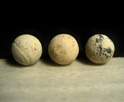 JUST ADDED ON 2/12 - THE BATTLE OF ANTIETAM / MILLER'S CORNFIELD / THE WILSON FARM - Three Relics - .69 Caliber Musket Balls and Large Lead Case Shot Balls from Artillery Shells JUST ADDED ON 2/12 - THE BATTLE OF ANTIETAM / MILLER'S CORNFIELD / THE WILSON FARM - Three Relics - .69 Caliber Musket Balls and Large Lead Case Shot Balls from Artillery Shells