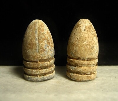 JUST ADDED ON 2/12 - GETTYSBURG - THE JOHN'S FARM / PICKETT'S CHARGE / ROSENSTEEL COLLECTION - Two .54 Caliber Bullets - found by the Sanders Brothers 1930s-1950s JUST ADDED ON 2/12 - GETTYSBURG - THE JOHN'S FARM / PICKETT'S CHARGE / ROSENSTEEL COLLECTION - Two .54 Caliber Bullets - found by the Sanders Brothers 1930s-1950s
