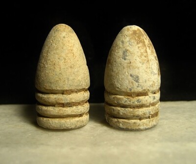 JUST ADDED ON 2/12 - GETTYSBURG - THE JOHN'S FARM / PICKETT'S CHARGE / ROSENSTEEL COLLECTION - Two .58 Caliber Bullets - found by the Sanders Brothers 1930s-1950s JUST ADDED ON 2/12 - GETTYSBURG - THE JOHN'S FARM / PICKETT'S CHARGE / ROSENSTEEL COLLECTION - Two .58 Caliber Bullets - found by the Sanders Brothers 1930s-1950s
