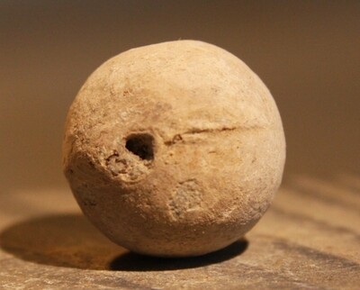 JUST ADDED ON 2/19 - THE BATTLE OF GETTYSBURG / EMMITSBURG ROAD JUST SOUTH OF THE POSITION HELD BY LAW'S BRIGADE - .69 Caliber Musket Ball with Casting Flaw JUST ADDED ON 2/19 - THE BATTLE OF GETTYSBURG / EMMITSBURG ROAD JUST SOUTH OF THE POSITION HELD BY LAW'S BRIGADE - .69 Caliber Musket Ball with Casting Flaw
