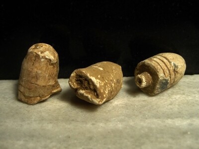 JUST ADDED ON 4/1 - BATTLE OF GETTYSBURG / CULP'S HILL - Three Fired Bullets including a Type I William's Cleaner, a William's Regulation and Possibly a Swage JUST ADDED ON 4/1 - BATTLE OF GETTYSBURG / CULP'S HILL - Three Fired Bullets including a Type I William's Cleaner, a William's Regulation and Possibly a Swage
