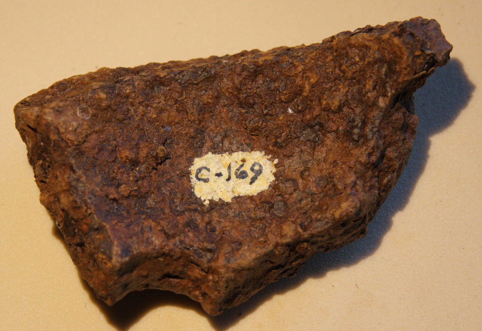 JUST ADDED ON 10/27 - THE BATTLE OF CHANCELLORSVILLE - Confederate Spherical Shell Fragment with Side Loader Hole and Collector's Identification Mark SL-CF01