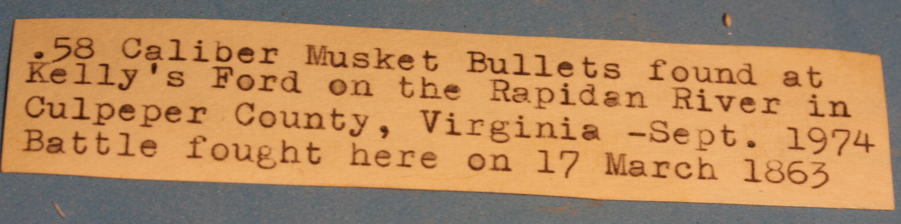 JUST ADDED ON 8/29 - KELLY'S FORD - Fired Bullet with Very Unusual Triangular Impact Mark - found in September, 1974