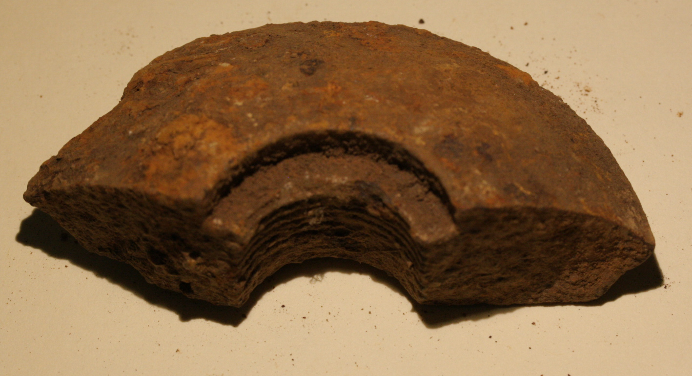 JUST ADDED ON 9/23 - GETTYSBURG - CULP'S HILL - ROSENSTEEL FAMILY - Nice Fragment from a Confederate Spherical Shell GR-IRCHH11