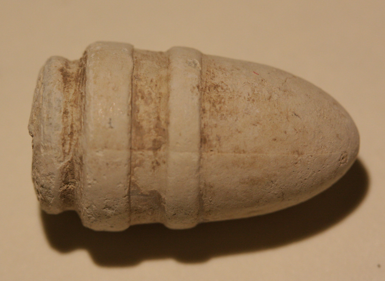 JUST ADDED ON 11/2 - RARE .38 CALIBER SHARPS TIE RING BULLET - UNION CAMP - ROLLA, MISSOURI RL-01