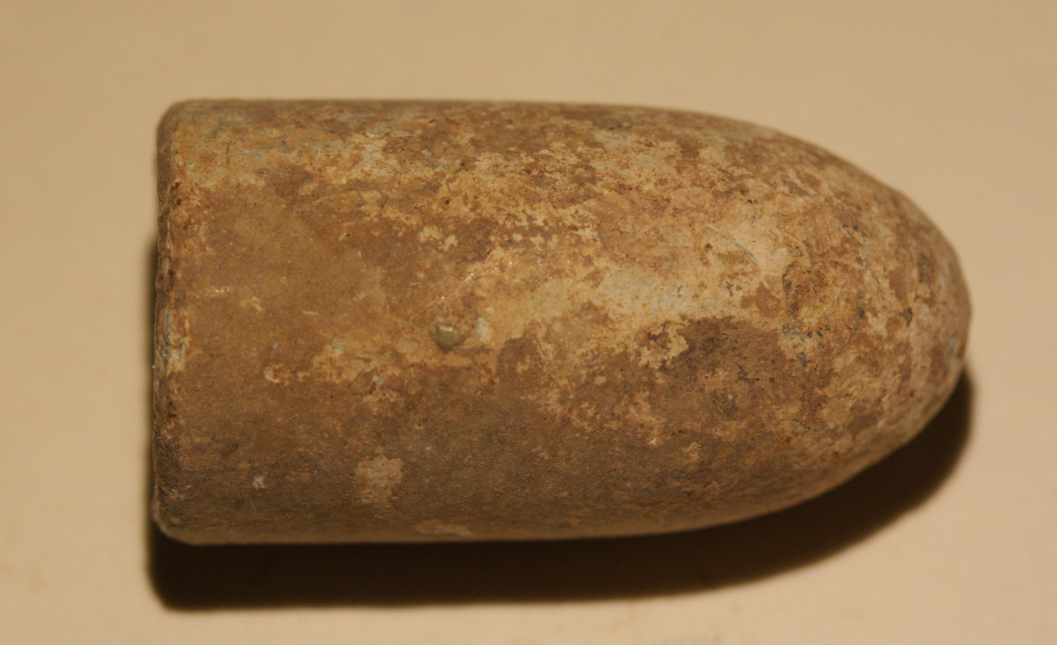 JUST ADDED ON 11/16 - THE BATTLE OF MONOCACY / AREA NE OF BLOCK HOUSE HILL - Enfield Bullet with Plug Cavity Recovered in 1970 - from a Relic Hunter's Old Boxed Collection EG-MCYX02
