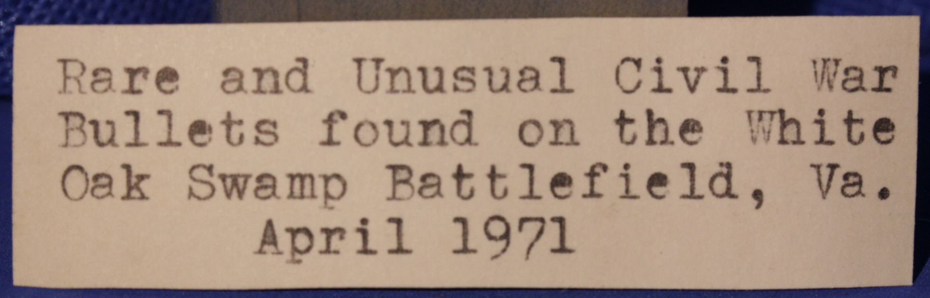JUST ADDED ON 3/9 - THE BATTLE OF WHITE OAK SWAMP / SEVEN DAYS BATTLES - Fired Long Enfield Bullet - Found in 1971