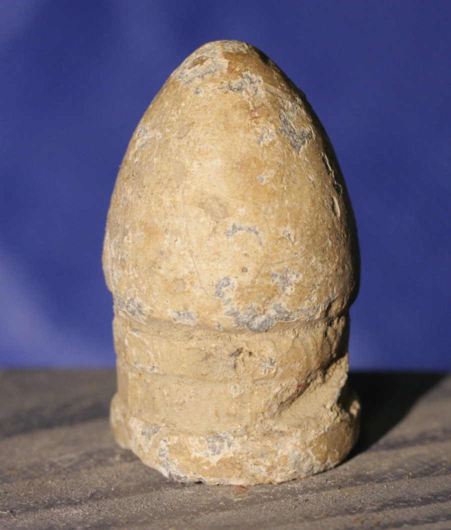 JUST ADDED ON 1/12 - GETTYSBURG - REYNOLDS' WOODS / 24TH MICHIGAN MONUMENT - ROSENSTEEL FAMILY - Soldier Carved .69 Caliber Bullet GR-IRRWH08