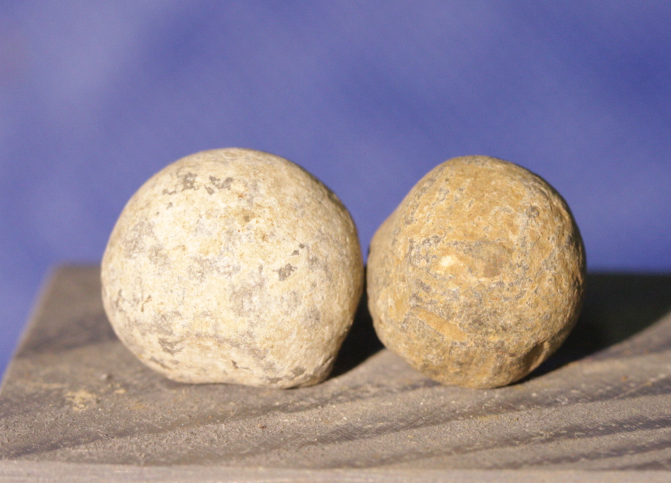 JUST ADDED ON 1/16 - Gettysburg - THE VALLEY OF DEATH - ROSENSTEEL COLLECTION - Two Pistol Balls - found by Ellwood Cullison on July 25, 1941 GR-VDRS03
