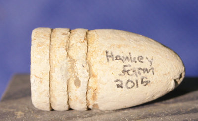 3/3 - PRICE REDUCED 30% - GETTYSBURG / RODES CONFEDERATE DIVISION HOSPITAL / THE HANKEY FARM - .58 Caliber Swage Bullet with Relic Hunter's ID 3/3 - PRICE REDUCED 30% - GETTYSBURG / RODES CONFEDERATE DIVISION HOSPITAL / THE HANKEY FARM - .58 Caliber Swage Bullet with Relic Hunter's ID