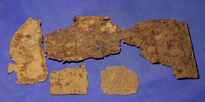 JUST ADDED ON 3/30 - ANTIETAM - THE EAST WOODS - Pieces from Cartridge Box Tins found on October 21, 1967 - From an Old Relic Hunter's Boxed / Identified Collection JUST ADDED ON 3/30 - ANTIETAM - THE EAST WOODS - Pieces from Cartridge Box Tins found on October 21, 1967 - From an Old Relic Hunter's Boxed / Identified Collection