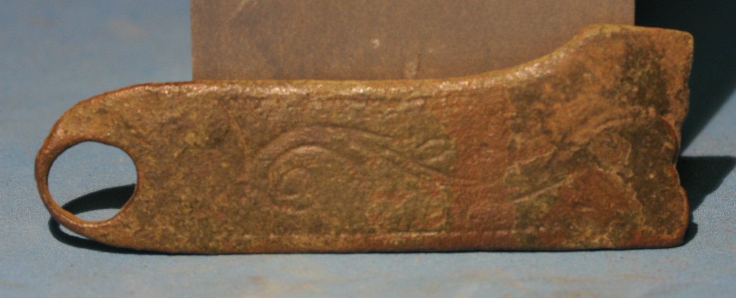JUST ADDED ON 5/25 - WILLIAMSBURG - Etched Brass Side Plate from an Early Musket / Rifle or Pistol WB-DB16