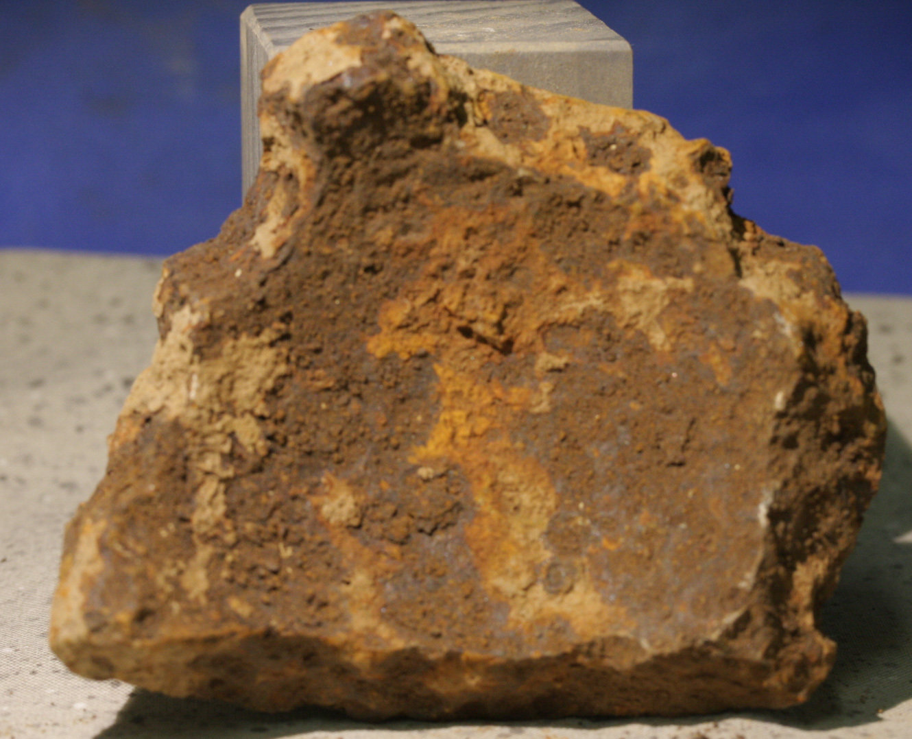JUST ADDED ON 9/14 - GETTYSBURG - DEVIL'S DEN - ROSENSTEEL FAMILY - Fragment from a Confederate Side Loader Spherical Shell with Threads for Side Loader Plug GR-IRDDH75