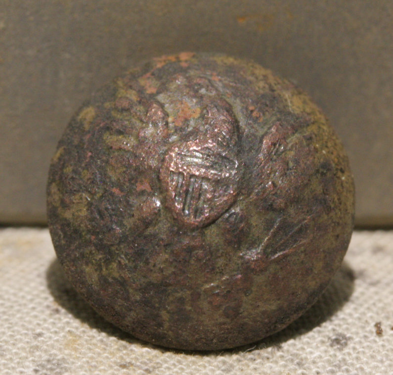 JUST ADDED ON 11/29 - GETTYSBURG - THE TROSTLE FARM - ROSENSTEEL FAMILY - Nice Eagle Cuff Button GR-IRTFH70