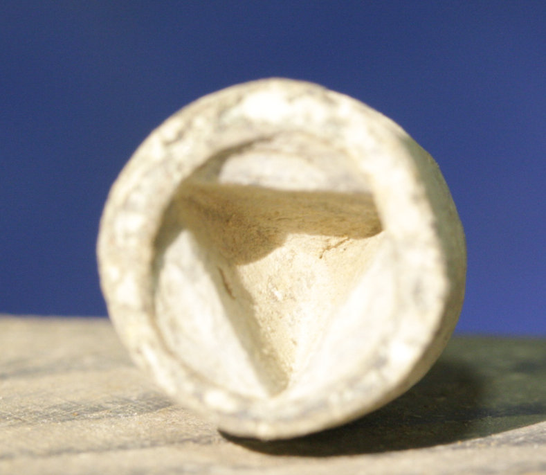 JUST ADDED ON 3/7 - GETTYSBURG - DEVIL'S DEN AREA - ROSENSTEEL FAMILY - .58 Caliber Triangular Cavity Bullet GRH-DDA109