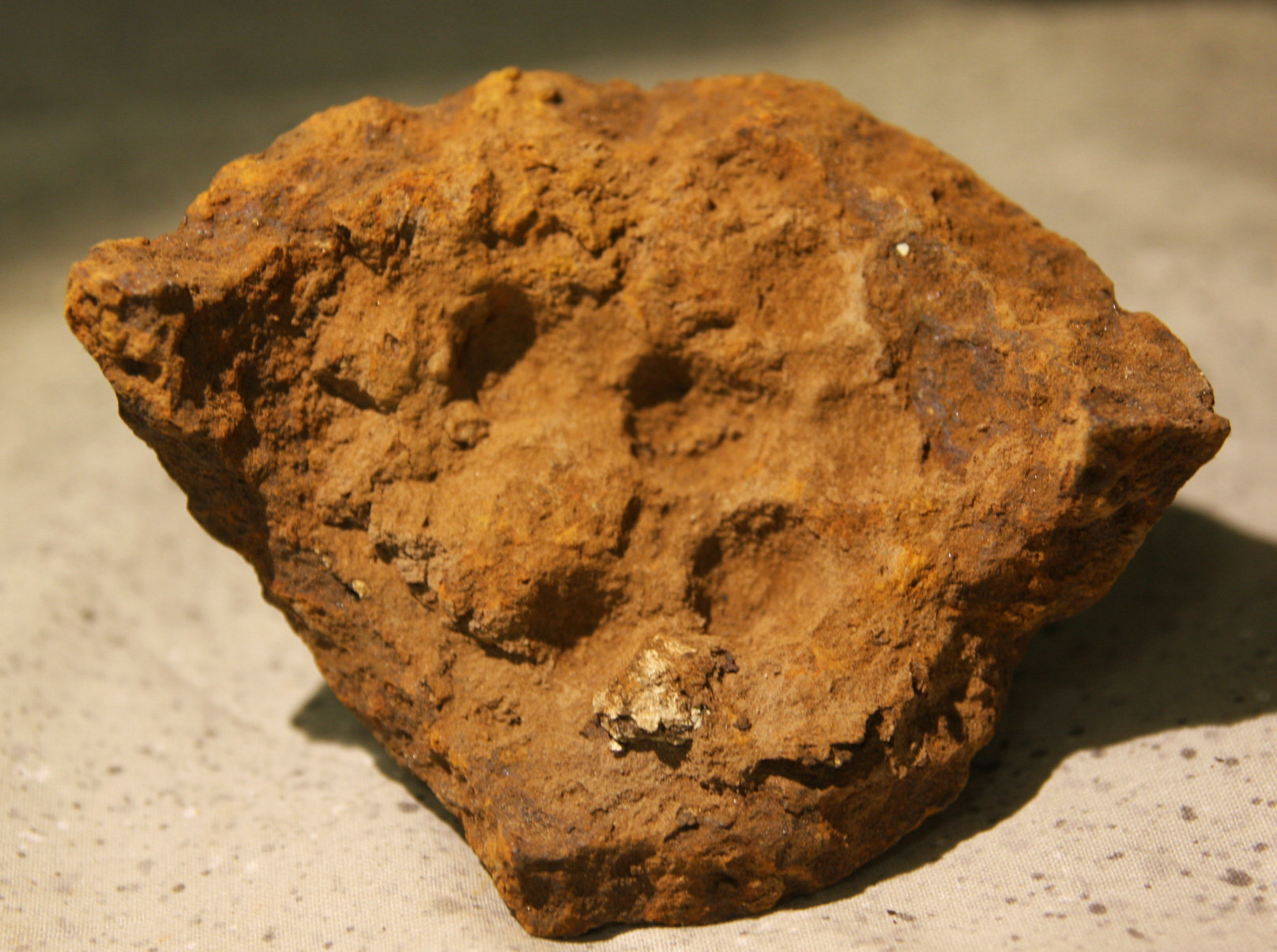 JUST ADDED ON 5/19 - GETTYSBURG - LITTLE ROUND TOP - ROSENSTEEL FAMILY - Large Fragment of a 12 Pound Spherical Shell with Case Shot Impressions GRH-ILT27